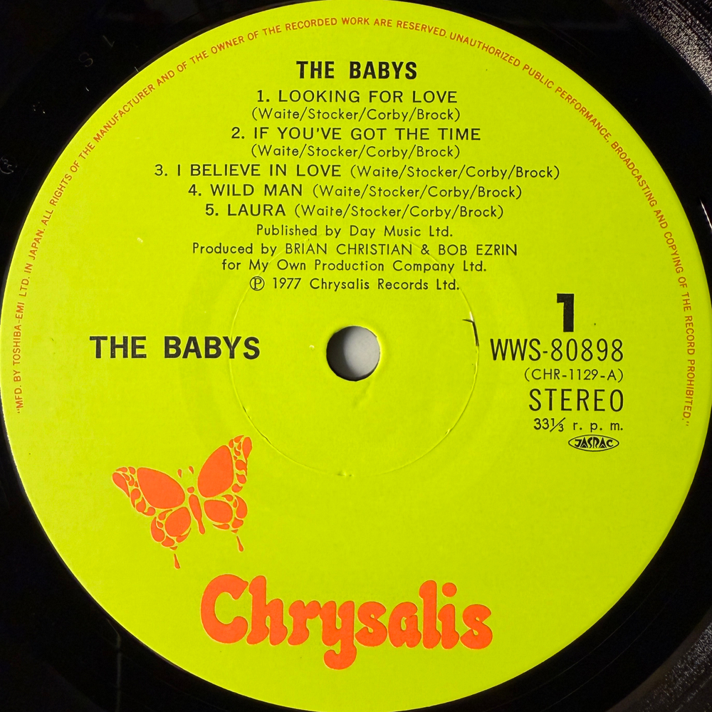 The Babys – The Babys (Япония 1977г.)