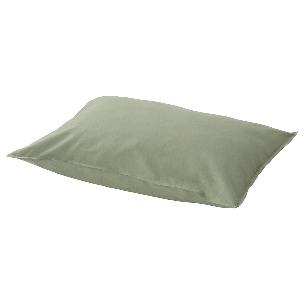 IKEA ÄNGSLILJA  (ИКЕА ÄНГСЛИЛЙА)  -  Наволочка, серо-зеленая, 50x60 см