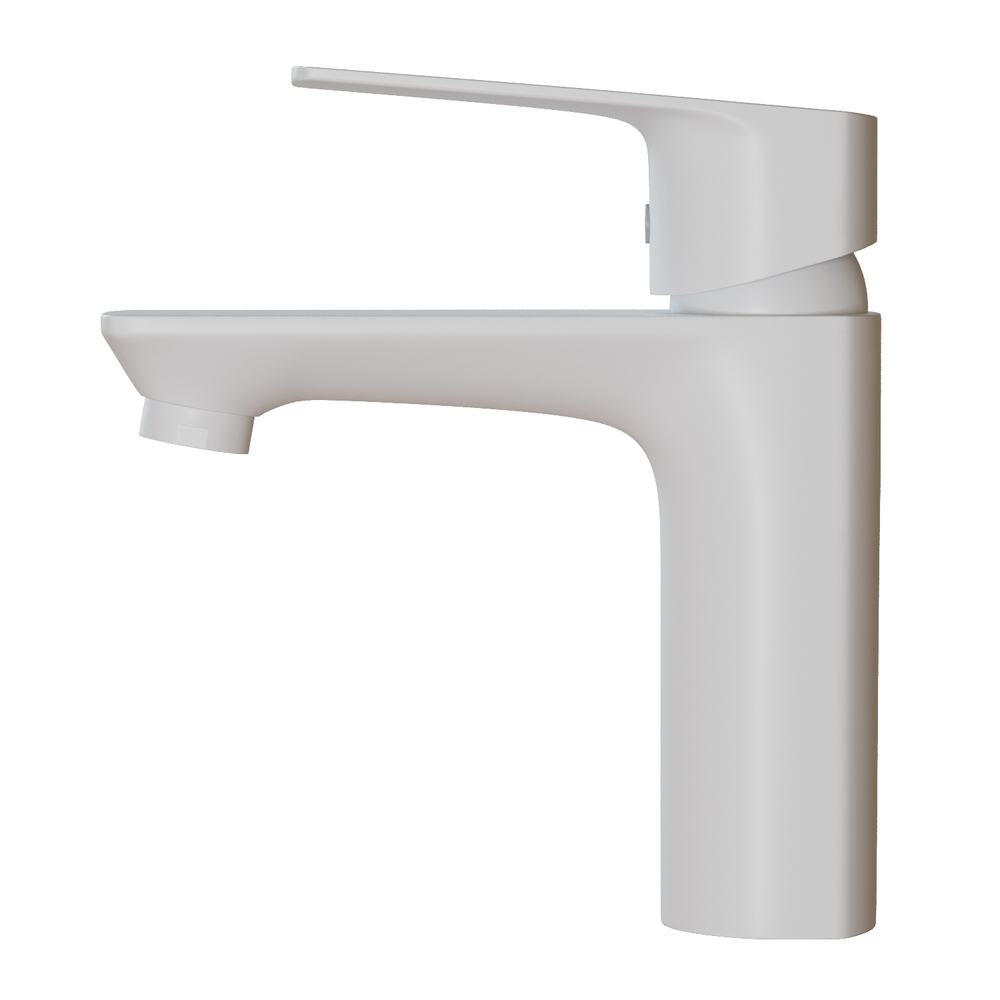 Смеситель для раковины 40k MIXLINE МЛ15-04 (ML15-04W) б/отв п/гайку (без подводки) БЕЛЫЙ