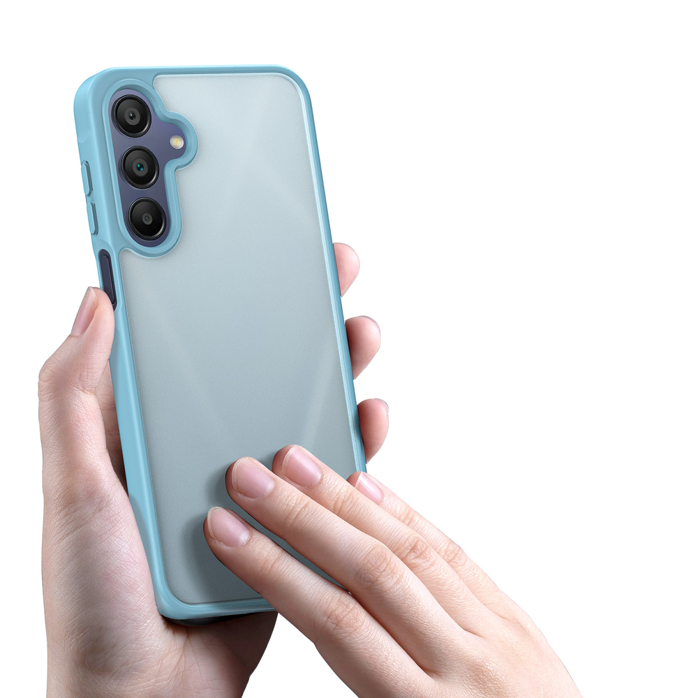 Прозрачный матовый чехол светло-синего цвета (Light Blue) для Samsung Galaxy A17 (5G, 4G), Galaxy A26 5G и Galaxy A16 (5G, 4G), серия Yind Series от Dux Ducis
