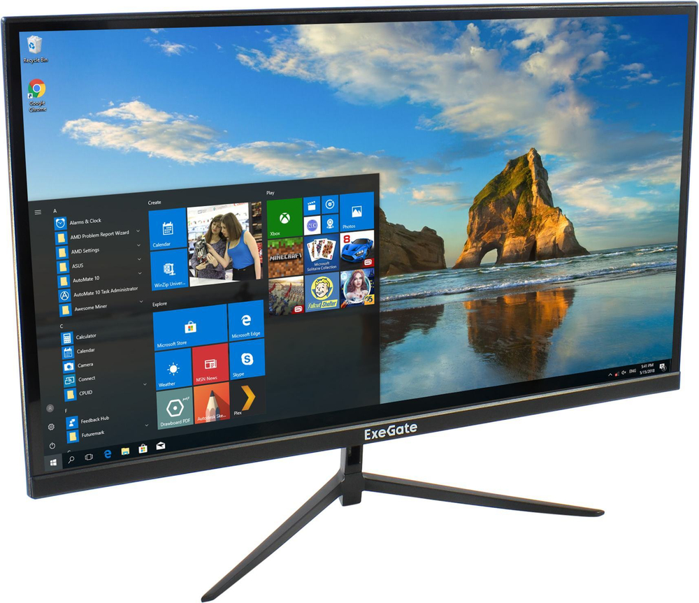 ЖК-монитор 27" ЖК монитор ExeGate Combat EG2700A (LCD, 2560x1440, HDMI, DP) <EX297305RUS>