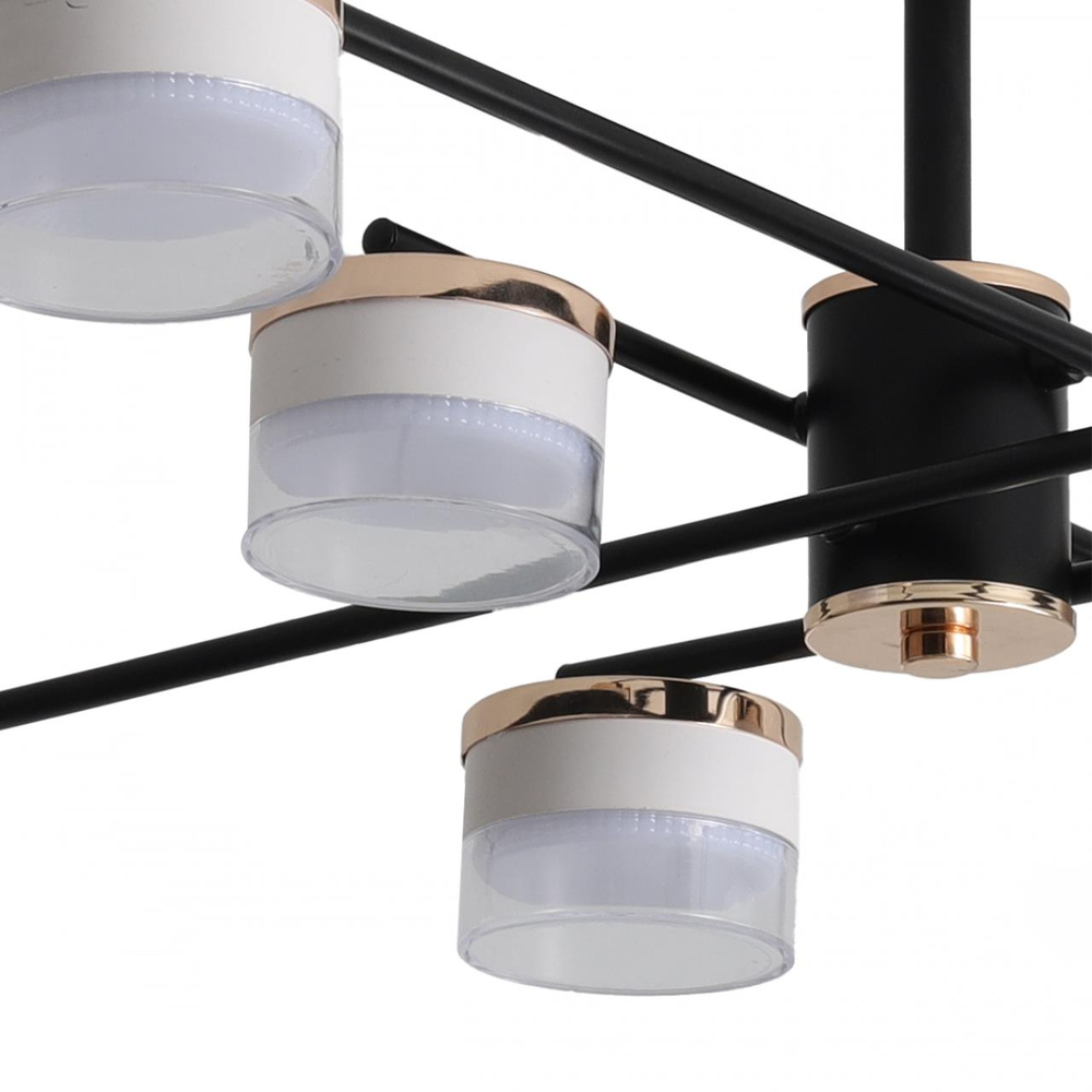 8403/8C COMFI LN 000 черный/золотой, металл/акрил Светильник потолочный GX53 LED 8*7W 220V CHARLY