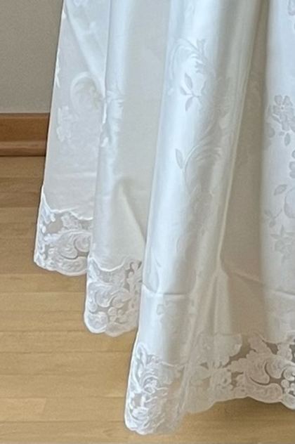Скатерть 220 и 12 салфеток Palombella Svezia Pizzo-3 сливочные