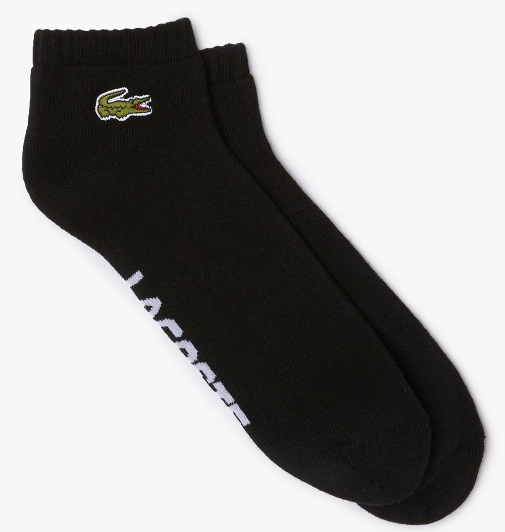 Теннисные носки Lacoste SPORT Branded Stretch Cotton Low-Cut Socks 1P - черный