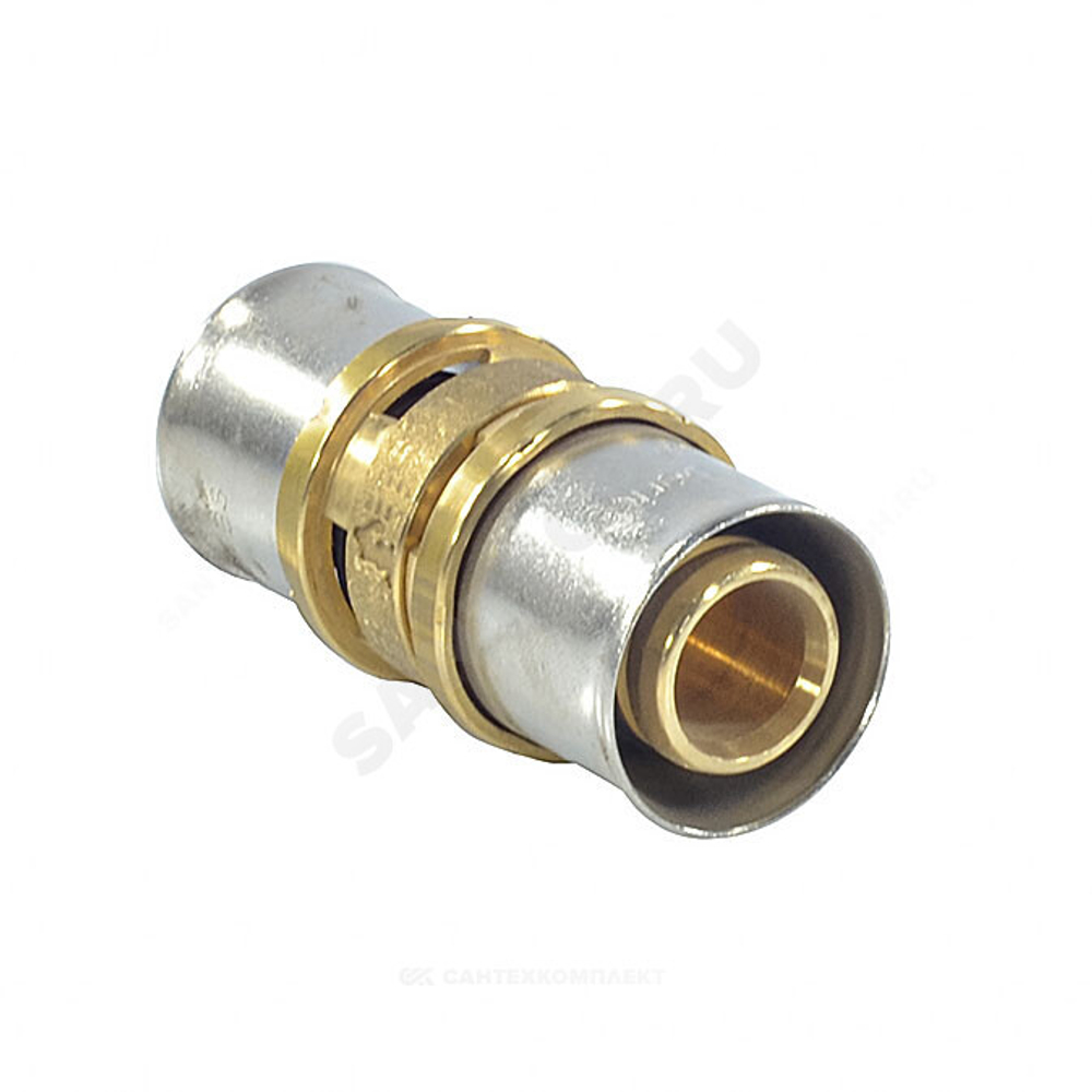 Муфта для МП/PE-X труб латунь пресс Дн 32 RM102 Giacomini RM102Y011