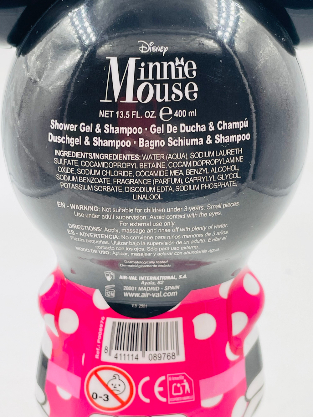 Шампунь-гель для душа 2в1 Minnie Mouse, с бетаином, 400 мл
