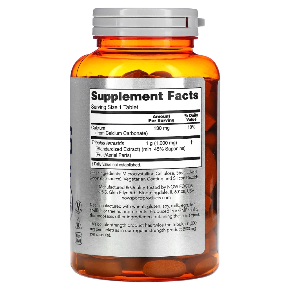 NOW Foods Sports Tribulus 1000 mg 180 tablets , Трибулус