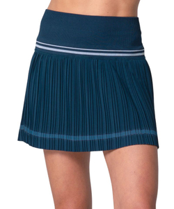 Женская теннисная юбка Lucky in Love Eyelet You Win Motion Pleated - midnight
