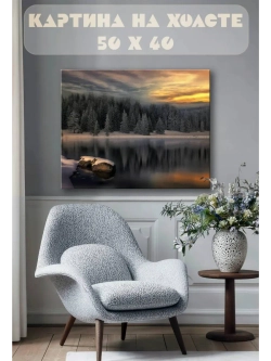 Картина на стену 40 X 50 Зимний пейзаж