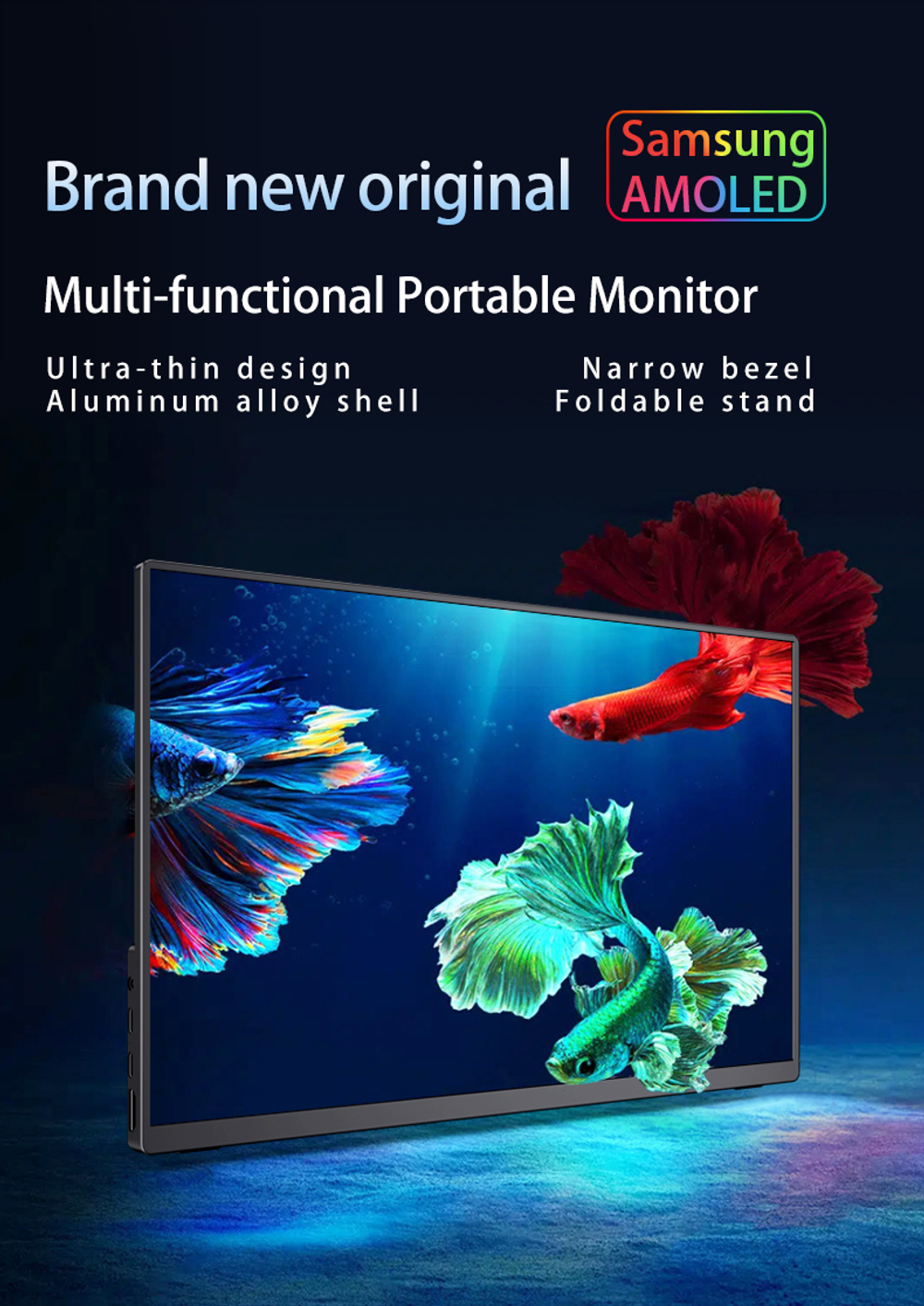 13.3" Портативный монитор VCHANCE 4K (3840x2160) OLED, 60 Гц