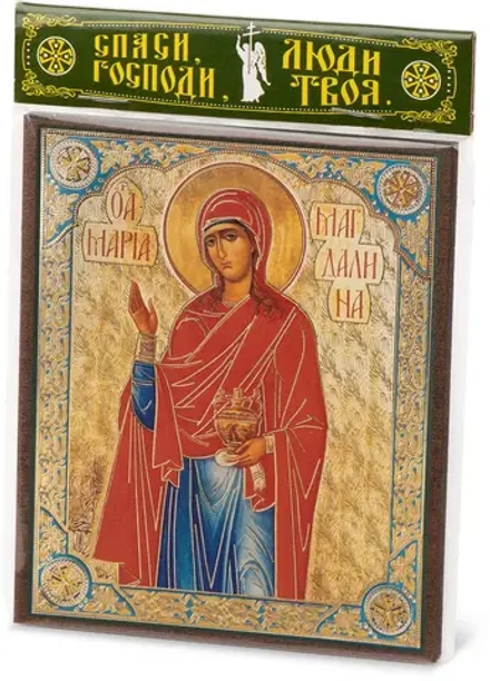 Икона "Мария Магдалина" 10х12 на МДФ-6 (1012-1587)