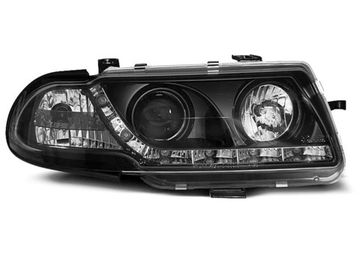 Передние фары Opel Astra F daylight black