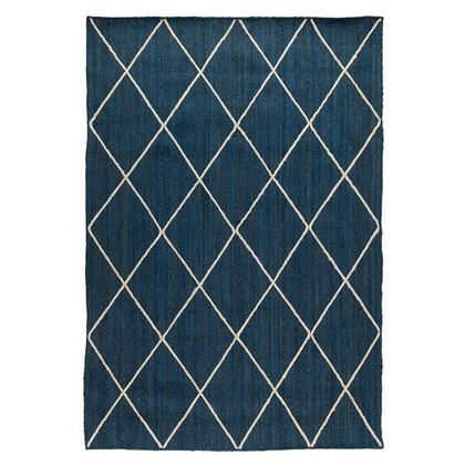 Ковер из джута 160x230см Tkano Ethnic темно-синий
