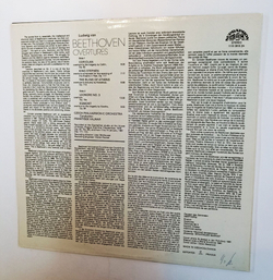 Винтажная виниловая пластинка LP The Czech Philharmonic Orchestra Ludwig van Beethoven overtures Бетховен Увертюры (Чехословакия 1981)