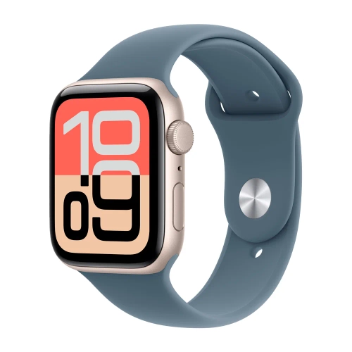 Умные часы Apple Watch SE 3 (2025) GPS, 44mm, Starlight Aluminium Case with Anchor Blue Sport Band, M/L