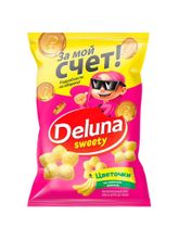 Кукурузные снеки Deluna Цветочки со вкусом банана 85 г x 4 шт
