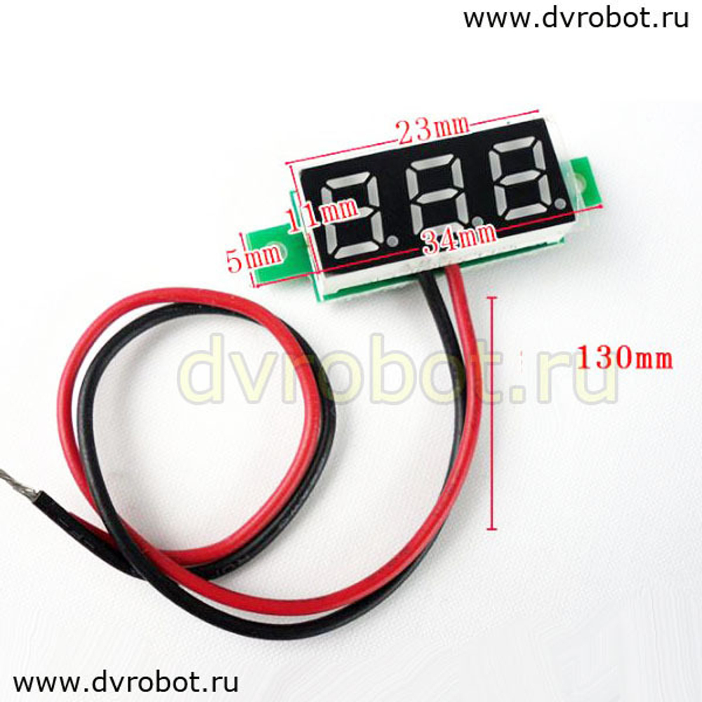 Вольтметр 0.28/DC2.6-30V/желтый