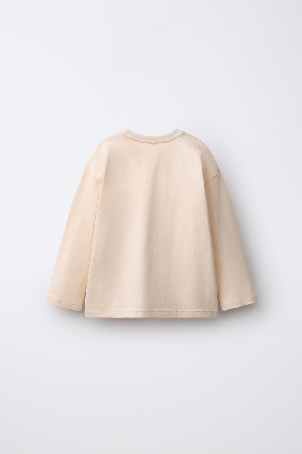 ZARA ФУТБОЛКА С ВЫШИВКОЙ «СЕРДЦЕ», ВАНИЛЬНЫЙ
