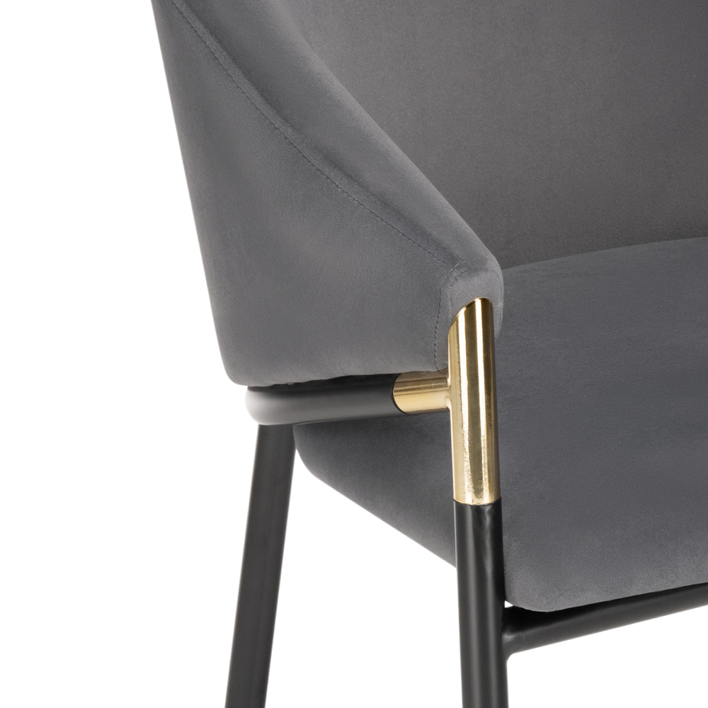 Стул на металлокаркасе Woodville Molton gray, black, gold
