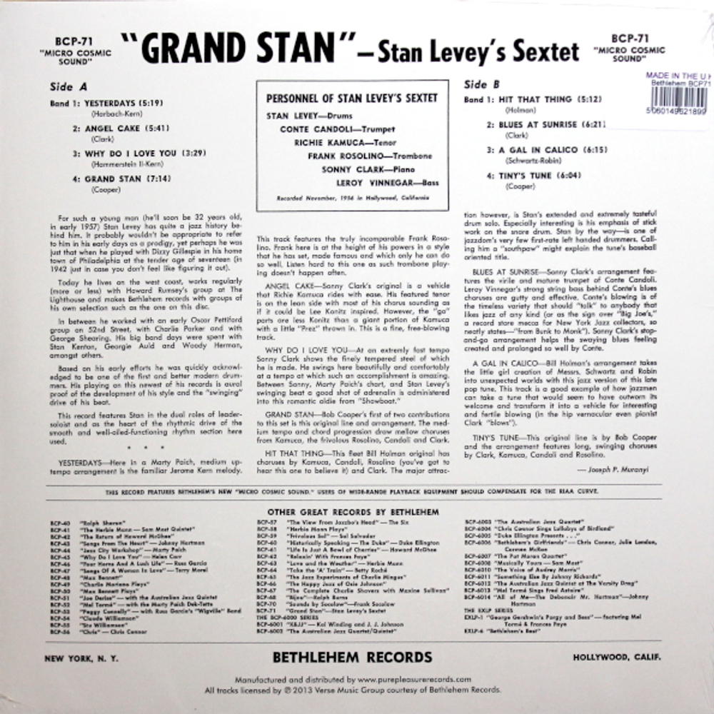 Stan Levey / Grand Stan (LP)