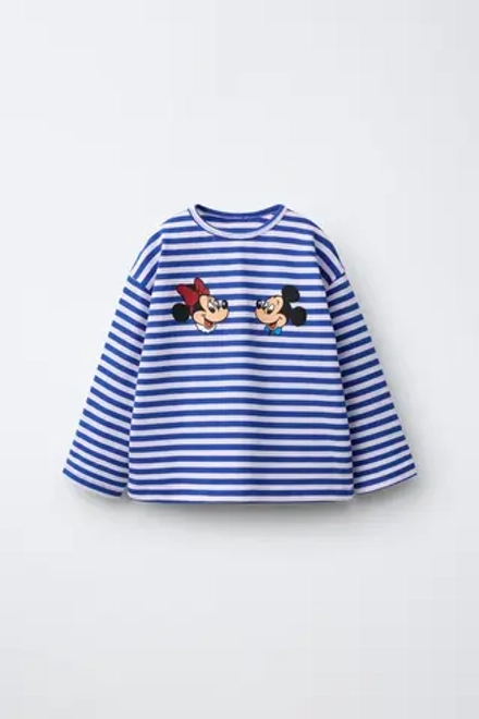ZARA ФУТБОЛКА В ПОЛОСКУ «МИККИ И МИННИ МАУС» ©DISNEY, ПОЛОСКИ