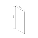 Душевой уголок Комо (Como) VSR-1C8014CL, 1400*800, хром, стекло прозрачное,