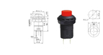 Кнопка без фиксации DS-228 (220V/2A)