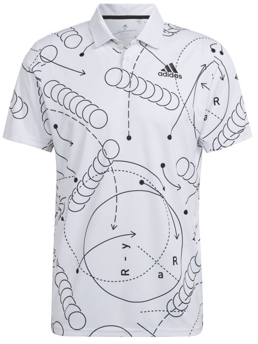 Мужское теннисное поло Adidas Club Graph Polo - white