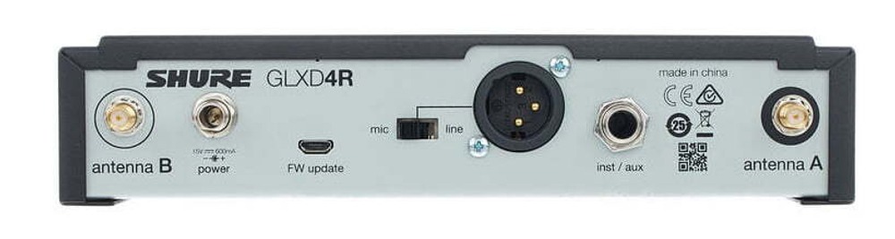 SHURE GLXD14RE Z2 2.4 GHz рэковая цифровая радиосистема GLXD Advanced с поясным передатчиком GLXD1