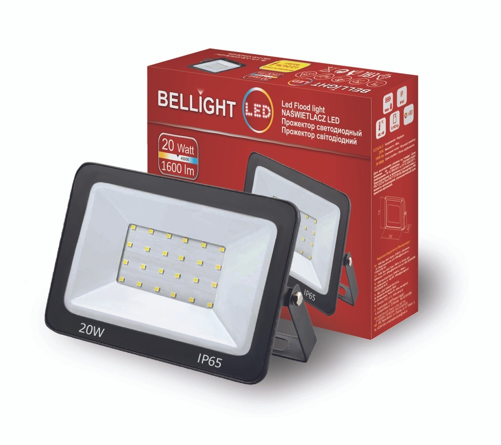 Прожектор LED низковольтный СДО 20Вт 4500К 12/24/36В IP65 Bellight