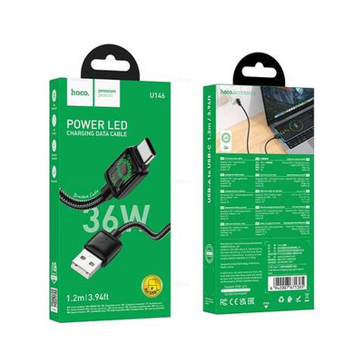 Кабель USB на type-c Hoco U146 (black)