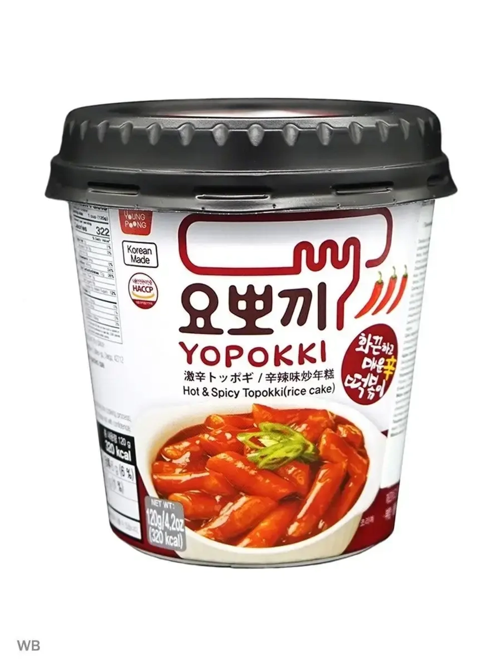 Рисовые палочки Topokki с острым пряным соусом
