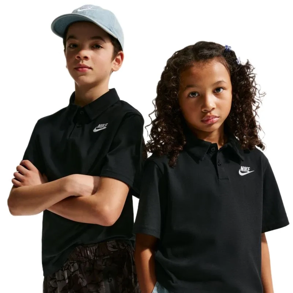 Детская теннисная футболка Nike Kids Sportswear Club Knit Short Sleeve - black/white