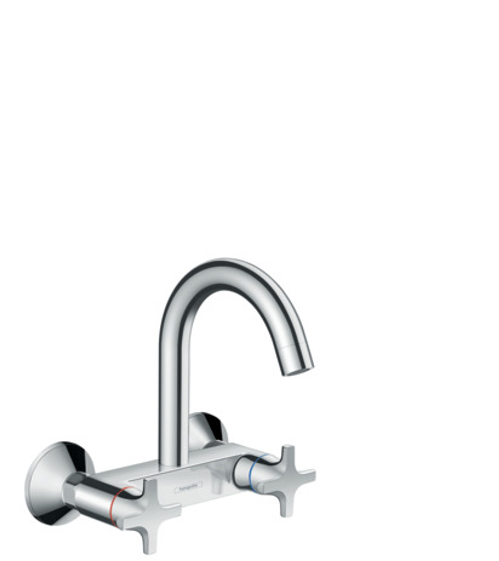 Смеситель для кухни Hansgrohe Logis M32 Кухонный с двумя рукоятками, настенный 71286000