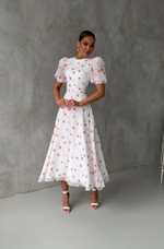 Платье Sabrina flower red