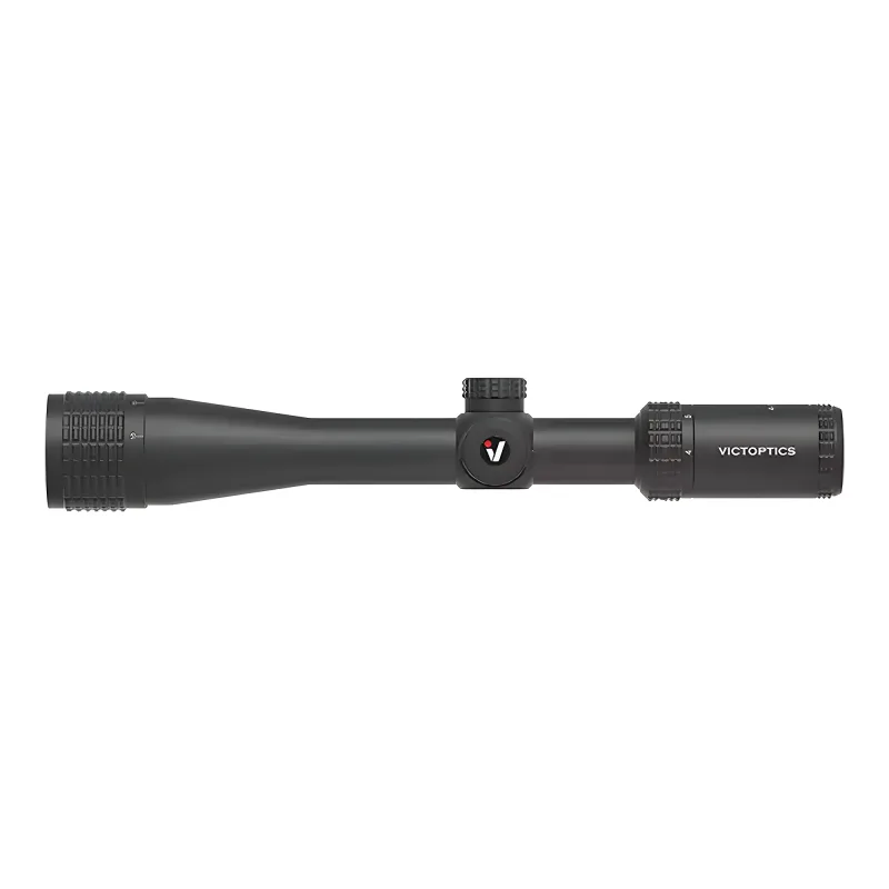 Прицел Vector Optics VictOptics SOI 4-12x40, AO, VNM-1 (MIL) - вид сбоку, логотип VictOptics на корпусе