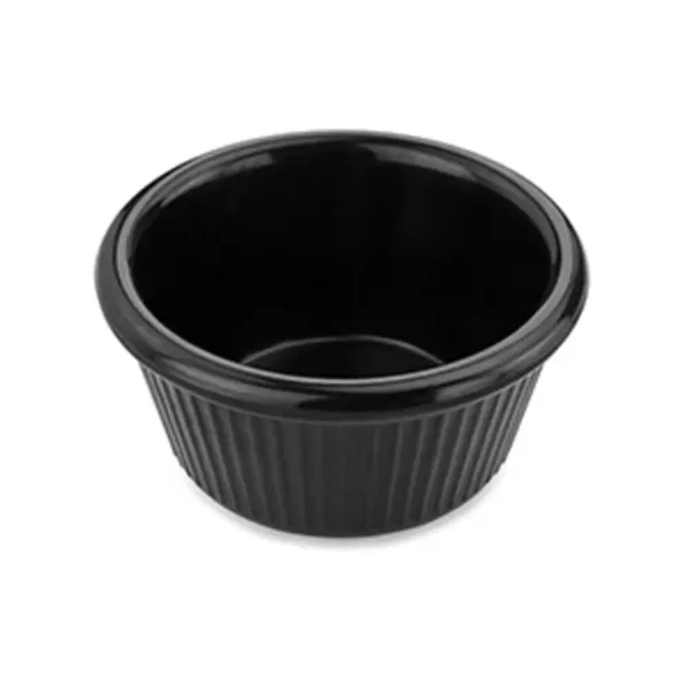 Соусник 80 мл d 7,9 см h4 см круглый пластик черный P.L. Proff Cuisine