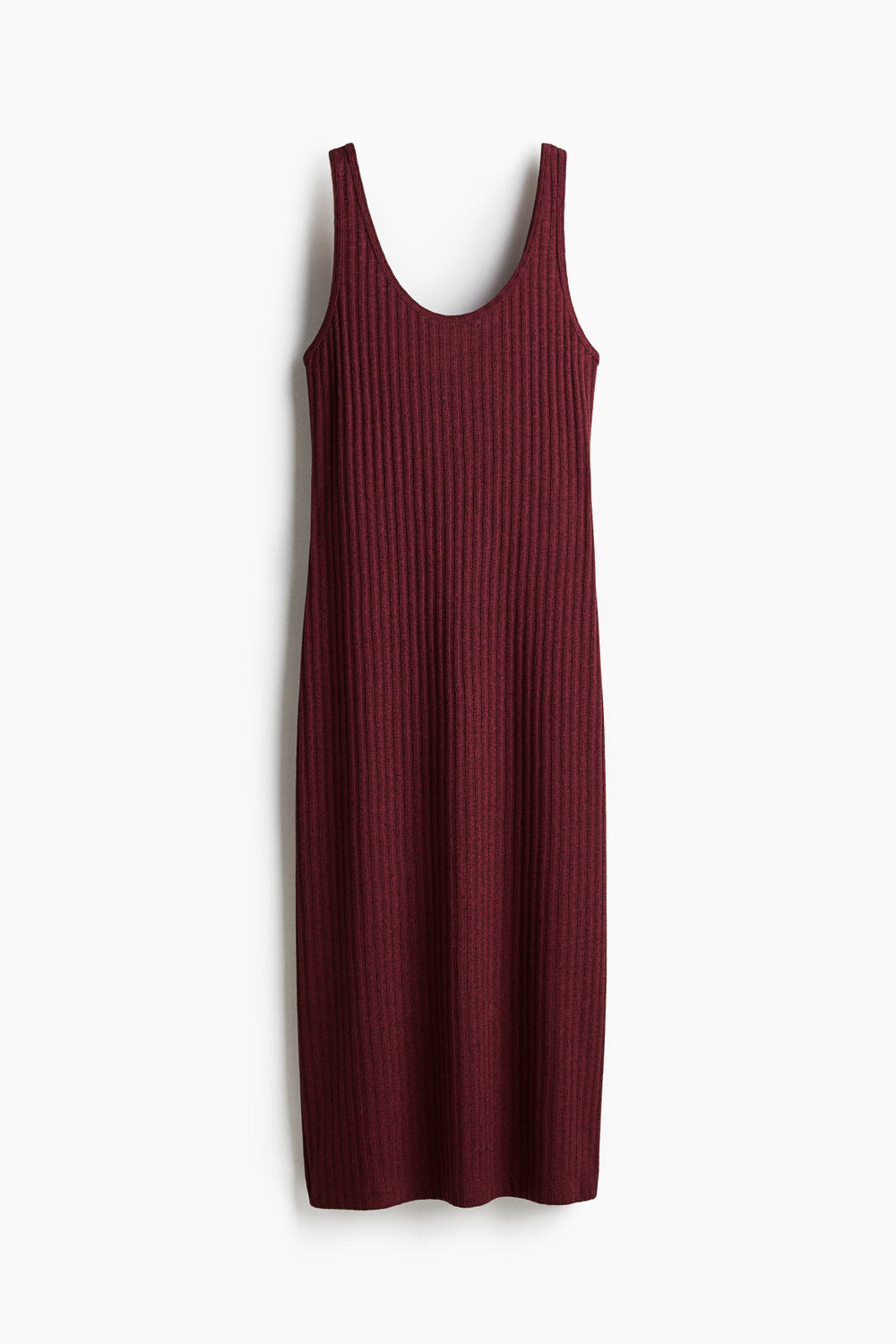 Платье в рубчик — глубокий круглый вырез - H&M