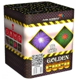 Батарея салютов Golden Coco (GP550) от Maxsem, 16 выстрелов, 25 мм