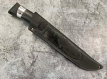 Нож Спасатель Н7, черный дамаск (9ХС-70С2ХА), дюраль, кожа наборная