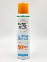 Солнцезащитный спрей Garnier Ambre Solaire Sensitive Advanced SPF 50+ для чувствительной кожи 150 мл (Из Финляндии)
