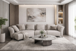 Стол журнальный Garda Decor натур.серый мрамор d 95*35 см