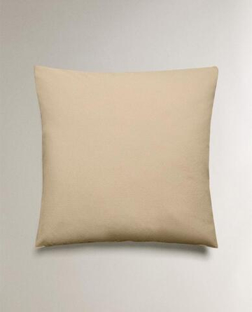 ZARA HOME ХЛОПКОВАЯ НАВОЛОЧКА ИЗ РЕЛЬЕФНОЙ ТКАНИ, БЕЖЕВЫЙ