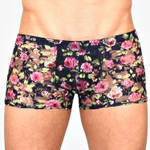 Мужские сетчатые трусы-боксеры с розами Rose Boxer (Размер: L) (Цвет: темно-синий)