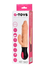 Реалистичный вибратор A-Toys с функцией Up-Down - 24,2 см. (Цвет: телесный)