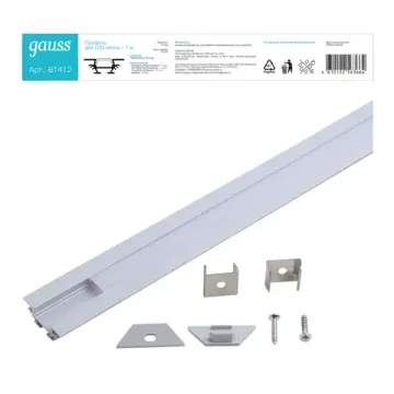 Профиль для ленты LED угловой - 1m 1/50 BT412 Gauss