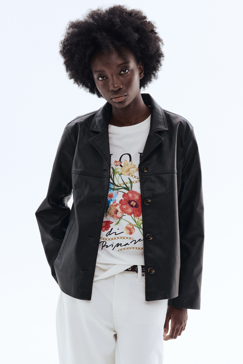 Куртка из ткани с покрытием — Чёрный - H&M