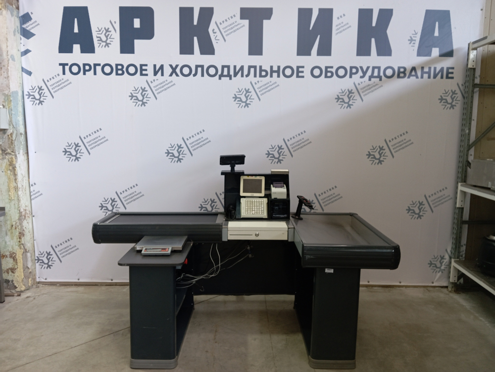 Кассовый бокс угловой с лентой 2150х1050