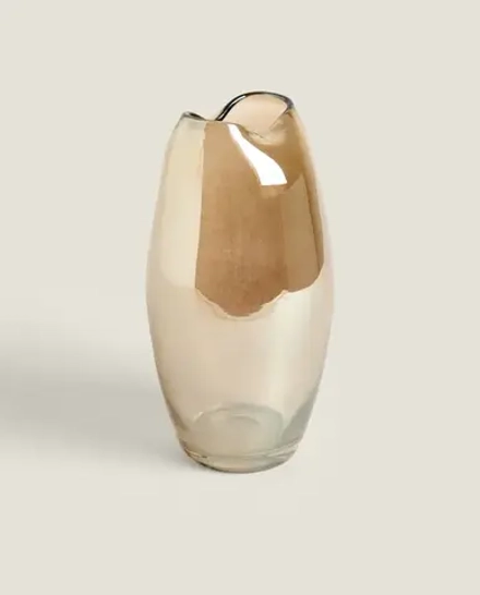 ZARA HOME ВЫСОКАЯ ВАЗА ИЗ ЛЮСТРОВОГО СТЕКЛА