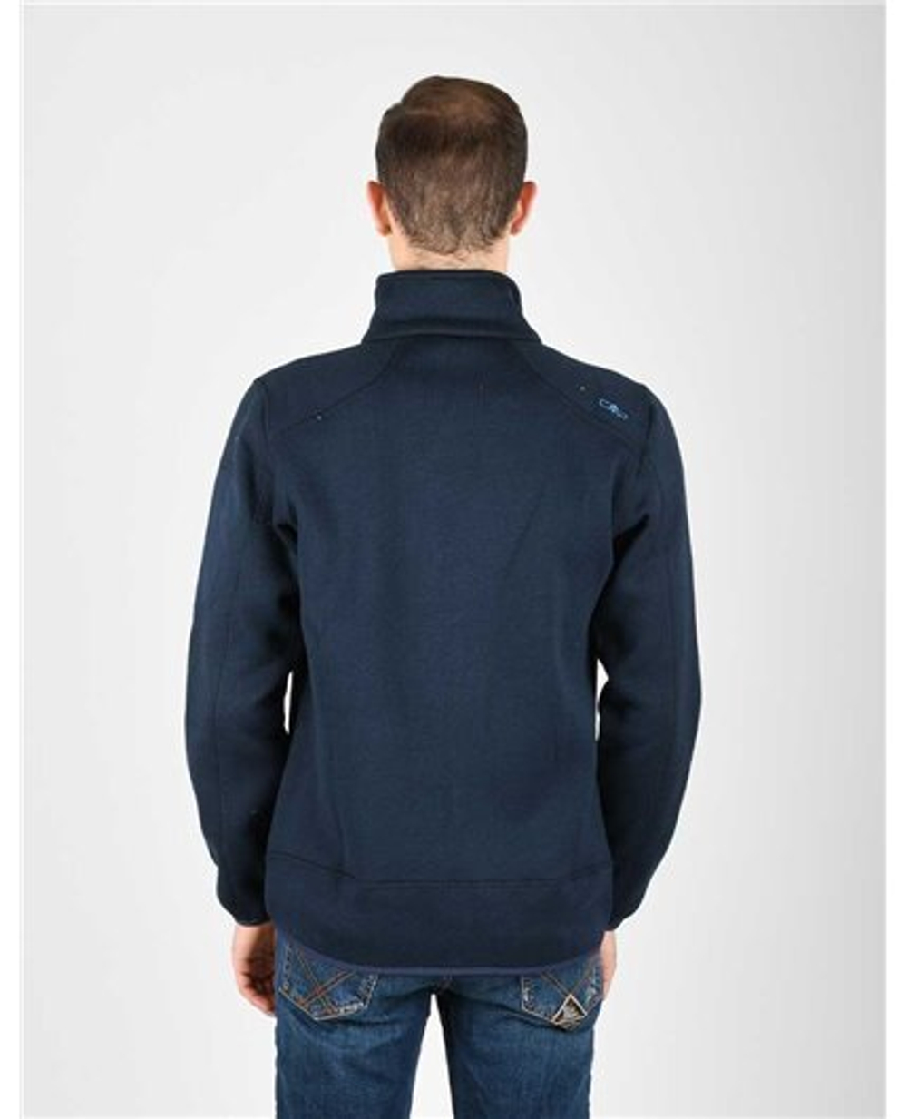 Толстовка флисовая CMP Men's mélange knit-tech heavy fleece, артикул 3H60747N, цвет BLACK BLUE (N950)